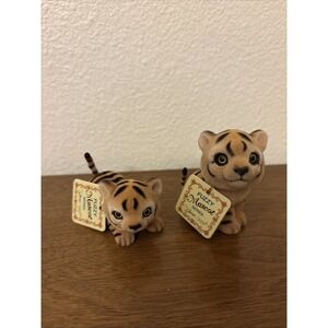 Vtg Josef Originals Japan Fuzzy Mascot Series NWT Flocked Tiger Miniature - 2
